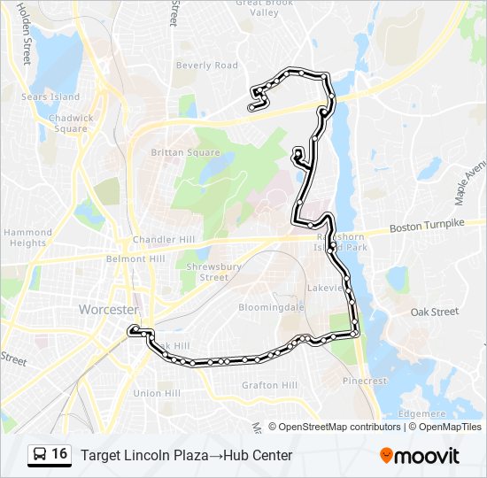 16 bus Line Map