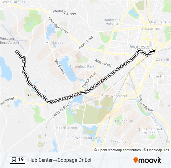 19 Bus Line Map