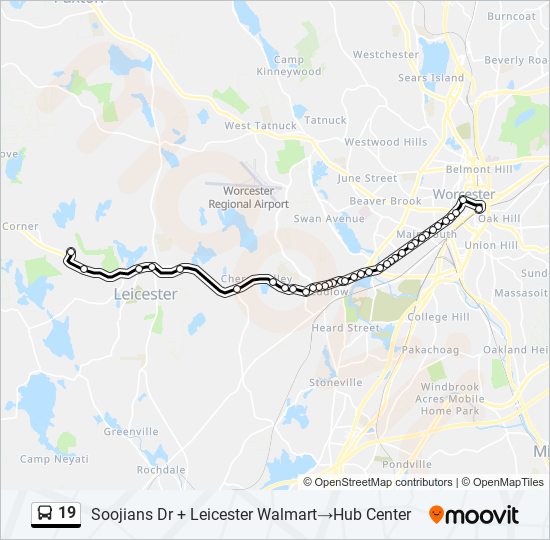 19 Bus Line Map