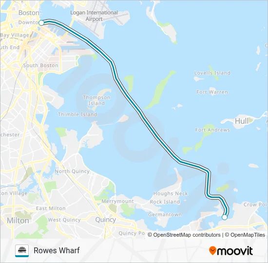 HINGHAM FERRY Ferry Line Map