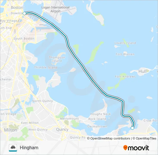 HINGHAM FERRY Ferry Line Map