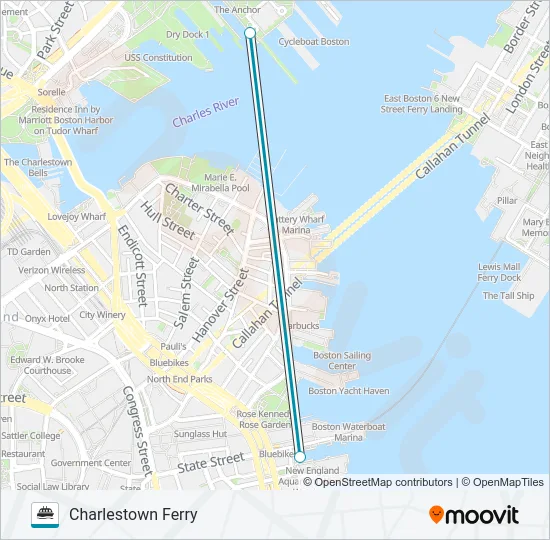 CHARLESTOWN FERRY Ferry Line Map