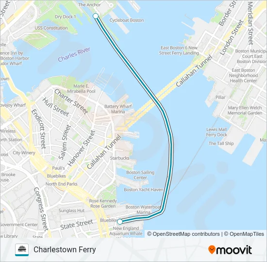 CHARLESTOWN FERRY Ferry Line Map