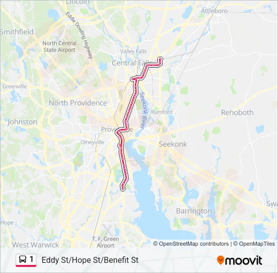 1 Bus Line Map