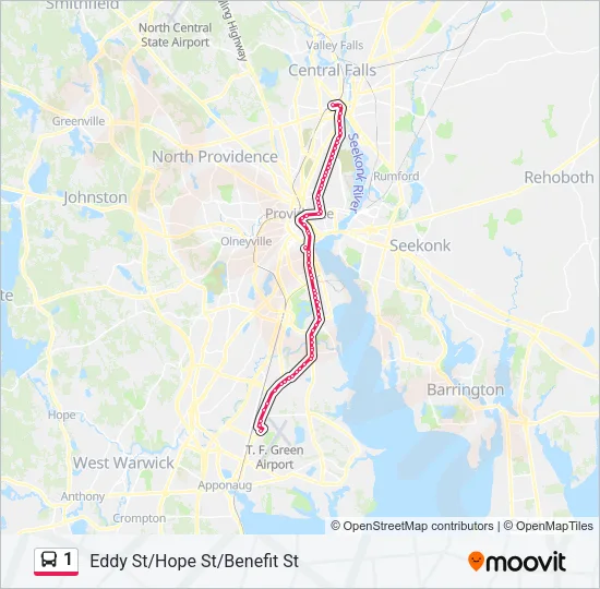 1 Bus Line Map