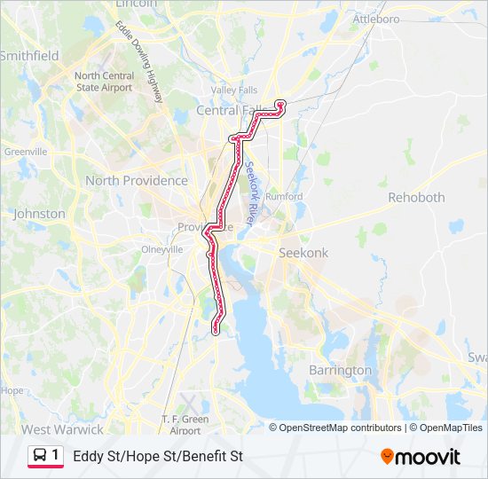 1 Bus Line Map