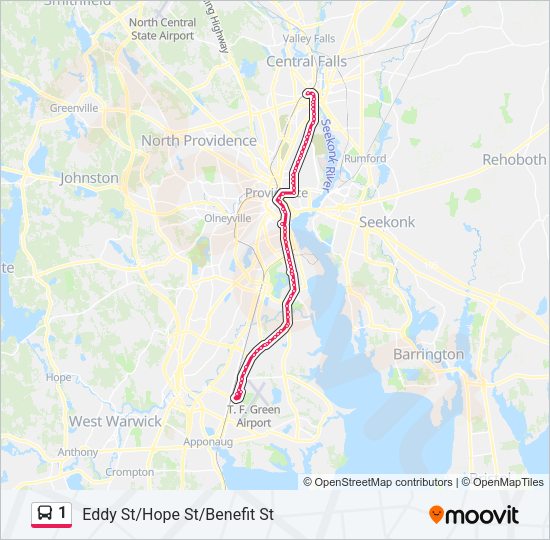 1 Bus Line Map