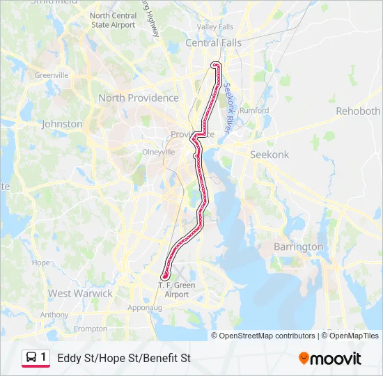 1 Bus Line Map
