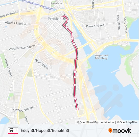 1 Bus Line Map