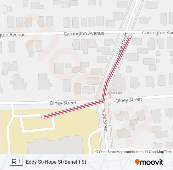 1 Bus Line Map