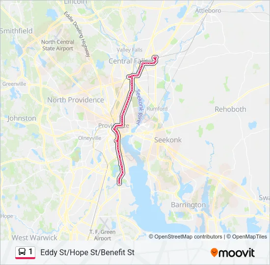 1 Bus Line Map