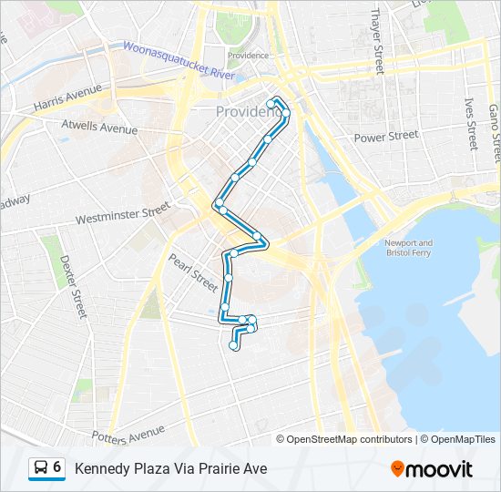 6 Bus Line Map