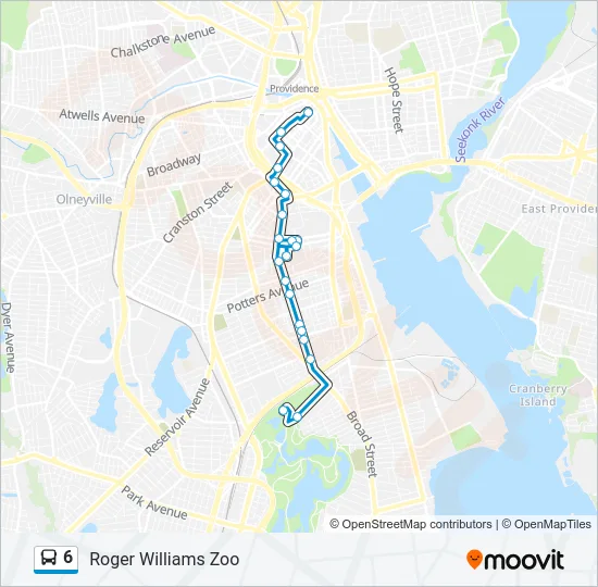 6 Bus Line Map