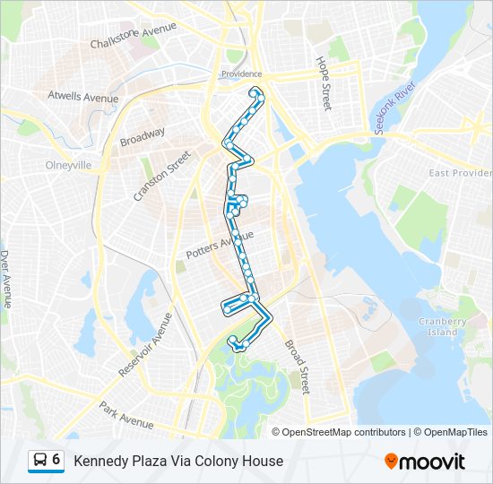 6 bus Line Map