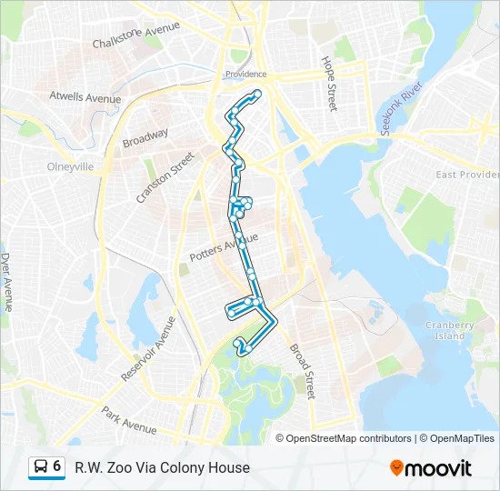 6 Bus Line Map