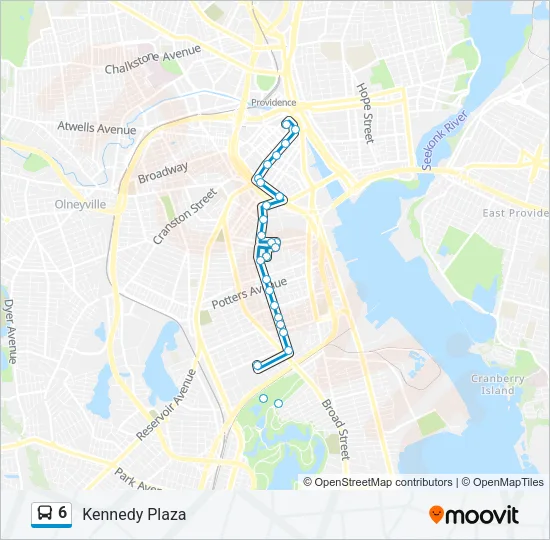 6 Bus Line Map