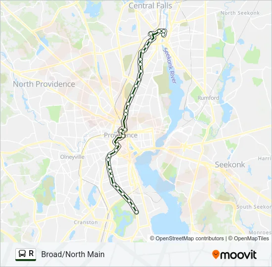R Bus Line Map