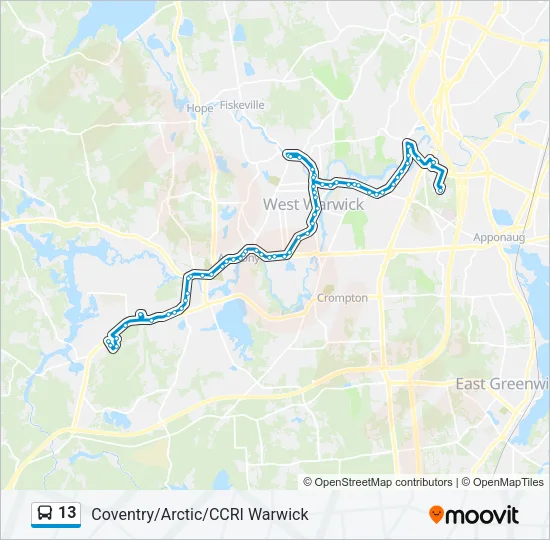 13 Bus Line Map