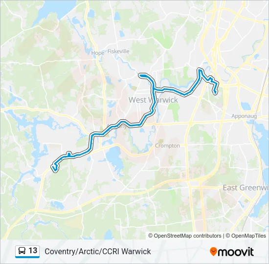 13 Bus Line Map