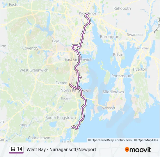 14 Bus Line Map