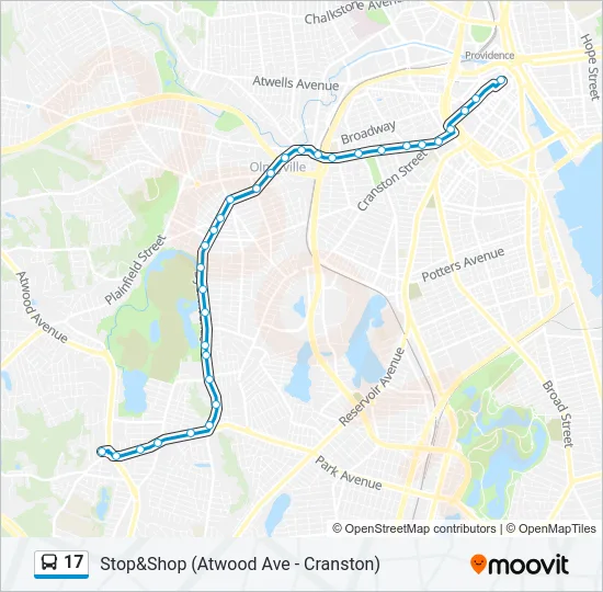 17 Bus Line Map
