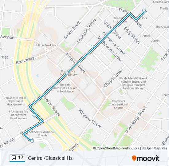 17 Bus Line Map