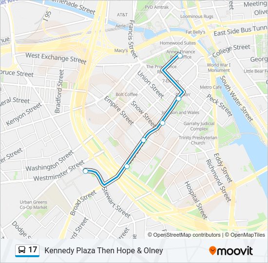 17 Bus Line Map