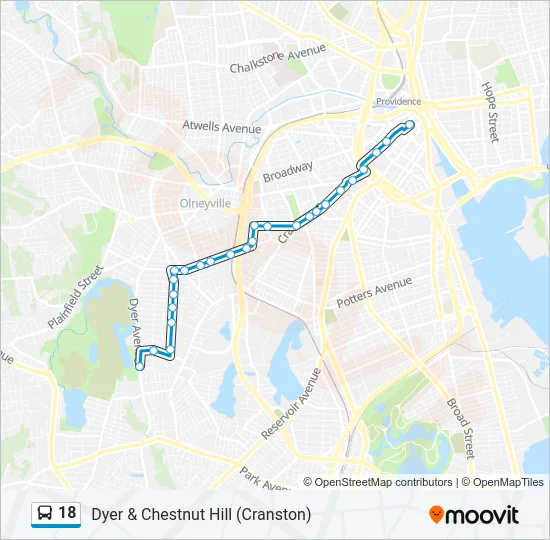 18 Bus Line Map
