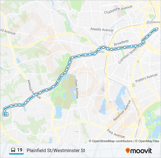 19 Bus Line Map