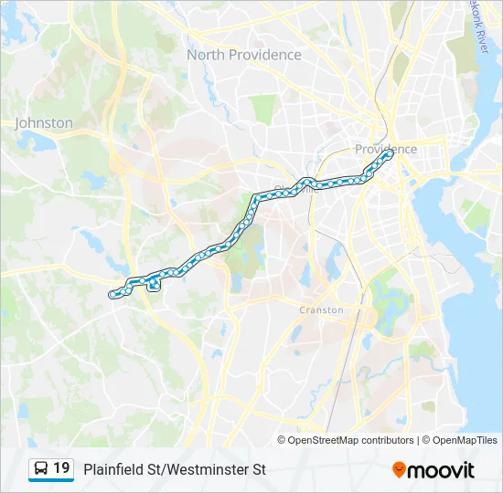 19 Bus Line Map