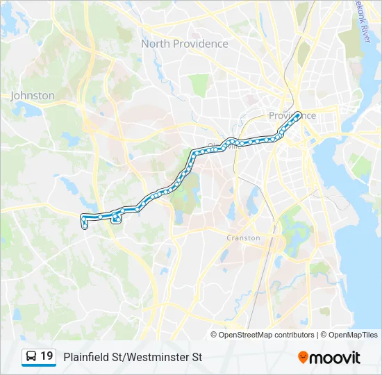 19 Bus Line Map