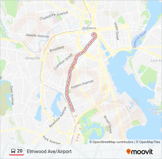 20 Bus Line Map