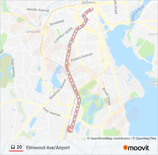 20 Bus Line Map