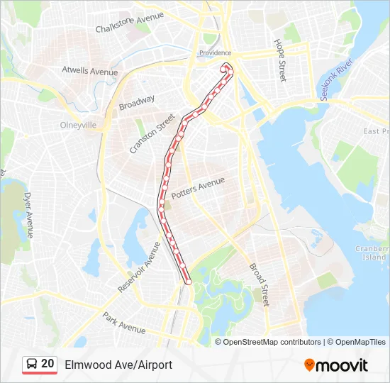 20 Bus Line Map