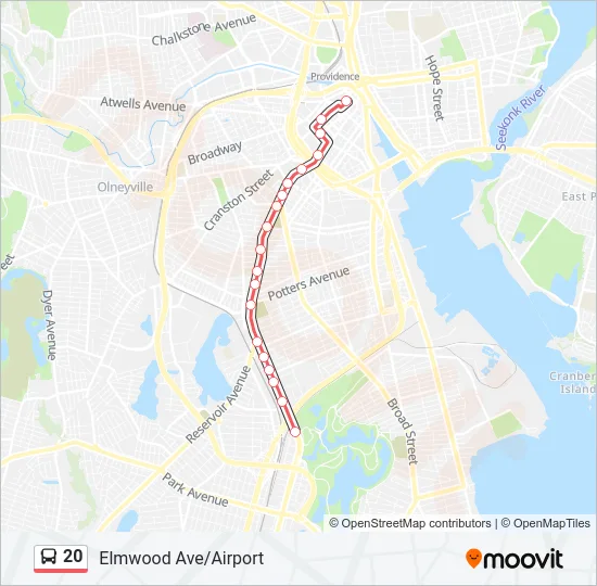 20 Bus Line Map