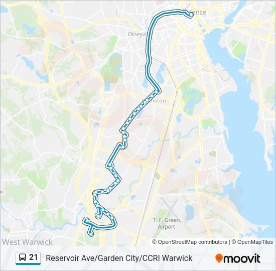 21 Bus Line Map
