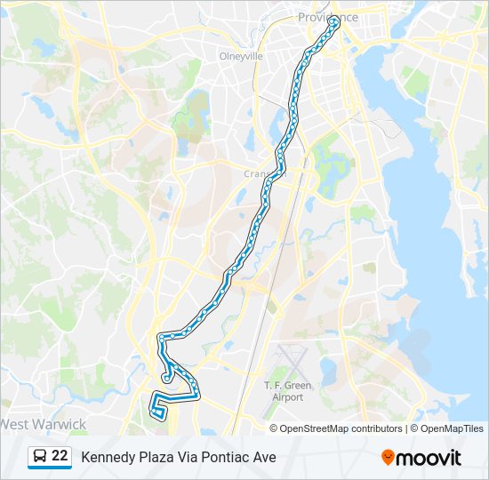 22 Bus Line Map