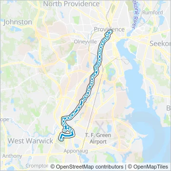 22 Route: Schedules, Stops & Maps - Ccri Warwick Via Pontiac Ave