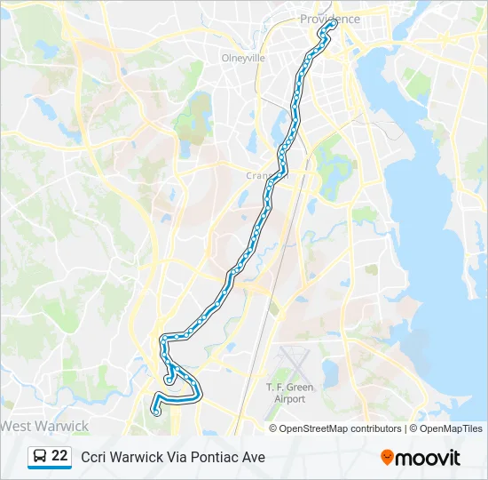 22 Bus Line Map