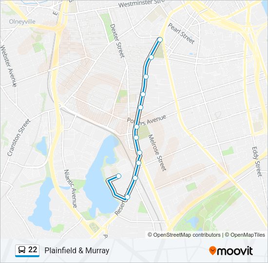 22 Bus Line Map