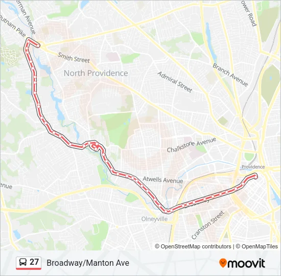 27 Bus Line Map