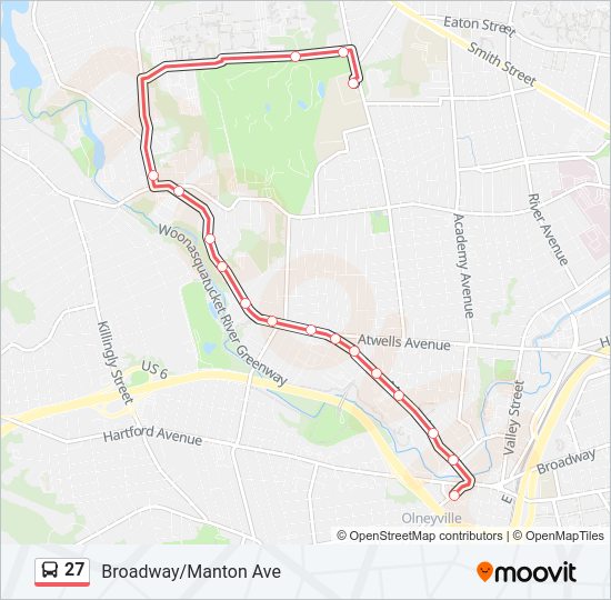 27 Bus Line Map