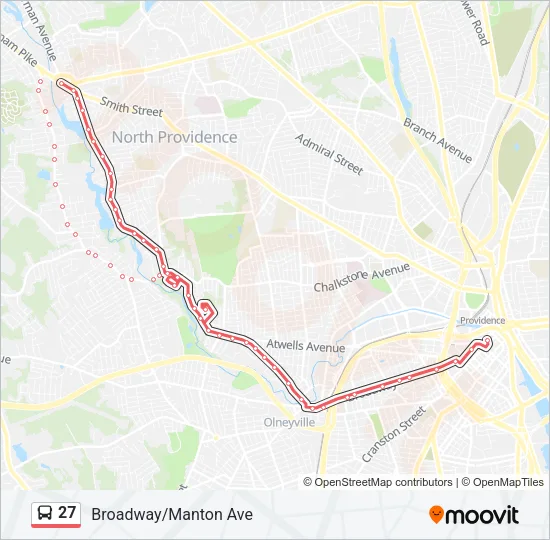27 Bus Line Map