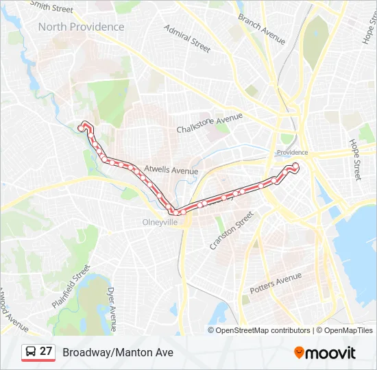27 Bus Line Map