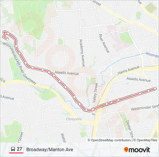 27 Bus Line Map