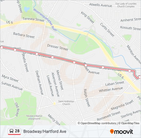 28 Bus Line Map