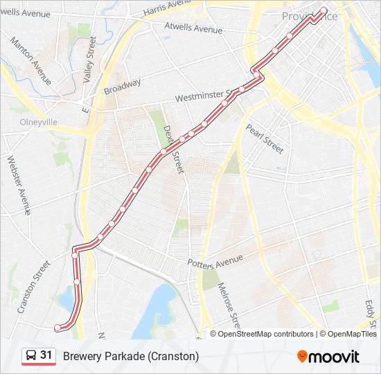 31 Bus Line Map