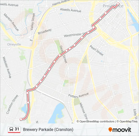 31 Bus Line Map