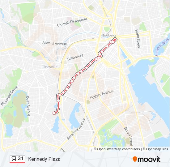 31 Bus Line Map