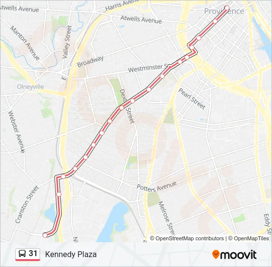 31 Bus Line Map